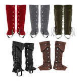 Maxbell 2xPirate Boot Tops Shoes Cover Boot Top Covers for Stage Performance Carnivals Black