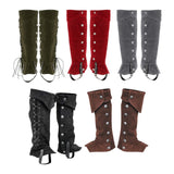 Maxbell 2xPirate Boot Tops Shoes Cover Boot Top Covers for Stage Performance Carnivals Black