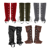 Maxbell 2xPirate Boot Tops Shoes Cover Boot Top Covers for Stage Performance Carnivals Black