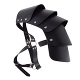 Maxbell 3xGothic Steampunk Shoulder Armors Party Pauldrons Armour Halloween Shrug Belt black