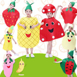 Maxbell 2xKids Fruit Costume Cosplay Cute Children Costume for Themed Party Masquerade Pineapple