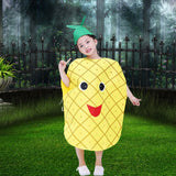 Maxbell 4xKids Fruit Costume Cosplay Cute Children Costume for Themed Party Masquerade Pineapple