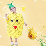 Maxbell 4xKids Fruit Costume Cosplay Cute Children Costume for Themed Party Masquerade Pineapple