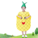 Maxbell 3xKids Fruit Costume Cosplay Cute Children Costume for Themed Party Masquerade Pineapple