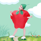 Maxbell 3xKids Fruit Costume Cosplay Cute Children Costume for Themed Party Masquerade Apple