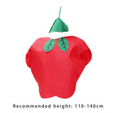 Maxbell 3xKids Fruit Costume Cosplay Cute Children Costume for Themed Party Masquerade Apple