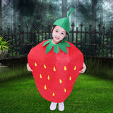 Maxbell 3xKids Fruit Costume Cosplay Cute Children Costume for Themed Party Masquerade Strawberry