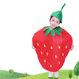 Maxbell 4xKids Fruit Costume Cosplay Cute Children Costume for Themed Party Masquerade Strawberry