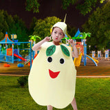 Maxbell 4xKids Fruit Costume Cosplay Cute Children Costume for Themed Party Masquerade Pear