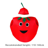 Maxbell 4xKids Fruit Costume Cosplay Cute Children Costume for Themed Party Masquerade Tomato