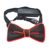 Maxbell 5xLight up Bow Tie Gifts Wedding Neon Bowtie for Fashion Show Bars Cosplay Red