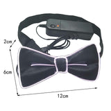 Maxbell 5xLight up Bow Tie Gifts Wedding Neon Bowtie for Fashion Show Bars Cosplay Red