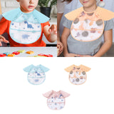 Maxbell Baby Eating Smock Bib Oilproof Easy Clean Waterproof Bib for Baby for Eating Dinosaur