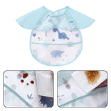 Maxbell Baby Eating Smock Bib Oilproof Easy Clean Waterproof Bib for Baby for Eating Dinosaur