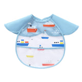 Maxbell Baby Eating Smock Bib Waterproof with Pocket Easy Clean Bib for Feeding