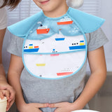 Maxbell Baby Eating Smock Bib Waterproof with Pocket Easy Clean Bib for Feeding