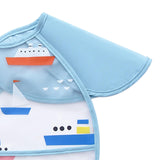 Maxbell Baby Eating Smock Bib Waterproof with Pocket Easy Clean Bib for Feeding
