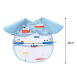 Maxbell Baby Eating Smock Bib Waterproof with Pocket Easy Clean Bib for Feeding