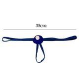 Maxbell Mens Santa Hat Thongs T Back Thongs Xmas Brief for Club Honeymoon Night Blue