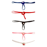 Maxbell Mens Santa Hat Thongs T Back Thongs Xmas Brief for Club Honeymoon Night Blue