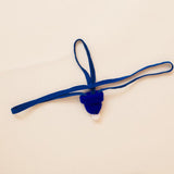 Maxbell Mens Santa Hat Thongs T Back Thongs Xmas Brief for Club Honeymoon Night Blue