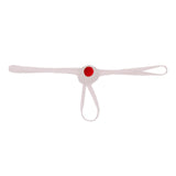 Maxbell Mens Santa Hat Thongs T Back Thongs Xmas Brief for Club Honeymoon Night White