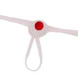Maxbell Mens Santa Hat Thongs T Back Thongs Xmas Brief for Club Honeymoon Night White