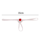Maxbell Mens Santa Hat Thongs T Back Thongs Xmas Brief for Club Honeymoon Night White