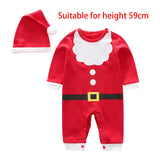 Maxbell Infant Bodysuit Long Sleeve Romper for Baby 1ST Christmas Daily Wear Infants for Height 59cm