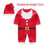 Maxbell Infant Bodysuit Long Sleeve Romper for Baby 1ST Christmas Daily Wear Infants for Height 73cm