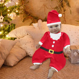 Maxbell Infant Bodysuit Long Sleeve Romper for Baby 1ST Christmas Daily Wear Infants for Height 80cm