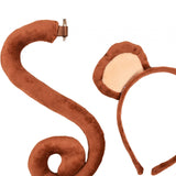 Maxbell 2xMonkey Ears and Tail Set Cute for Masquerade Animals Themed Parties Festival