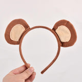 Maxbell 3xMonkey Ears and Tail Set Cute for Masquerade Animals Themed Parties Festival