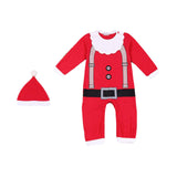 Maxbell First Christmas Baby Outfit Boy Girl with Hat Long Sleeve Newborn Clothes 95 Red