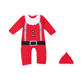 Maxbell First Christmas Baby Outfit Boy Girl with Hat Long Sleeve Newborn Clothes 95 Red