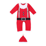 Maxbell First Christmas Baby Outfit Boy Girl with Hat Long Sleeve Newborn Clothes 95 Red