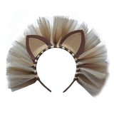 Maxbell 3xCat Ear Headband Gifts Animal Hairband for Birthday Party Party Performance