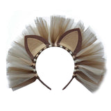 Maxbell 3xCat Ear Headband Gifts Animal Hairband for Birthday Party Party Performance
