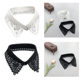 Maxbell 4xWomen Fake Collar Detachable Fake Half Shirt Collar for Clothing Accessories White