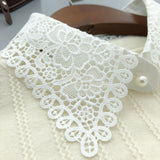 Maxbell 5xWomen Fake Collar Detachable Fake Half Shirt Collar for Clothing Accessories White