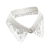 Maxbell 6xWomen Fake Collar Detachable Fake Half Shirt Collar for Clothing Accessories White