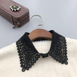Maxbell 2xWomen Fake Collar Detachable Fake Half Shirt Collar for Clothing Accessories White