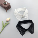 Maxbell 2xWomen Fake Collar Detachable Fake Half Shirt Collar for Clothing Accessories White