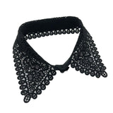 Maxbell 2xWomen Fake Collar Detachable Fake Half Shirt Collar for Clothing Accessories White