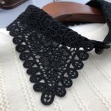 Maxbell 4xWomen Fake Collar Detachable Fake Half Shirt Collar for Clothing Accessories White
