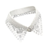Maxbell 2xWomen Fake Collar Detachable Fake Half Shirt Collar for Clothing Accessories White