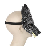 Maxbell 2xWolf Tail and Gloves Set Werewolf Cosplay Masquerade for Party Festival Prom with Mask 23cmx23cm