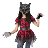 Maxbell 2xWolf Tail and Gloves Set Werewolf Cosplay Masquerade for Party Festival Prom with Mask 23cmx23cm