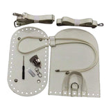 Maxbell 2xKnitting Bag Bottoms Nail Bottom Shaper Pad Flap Cover Sewing Bag Making Set White