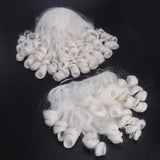 Maxbell 3xSanta Hair and Beard Set for Santa Claus Costume for Props Cosplay